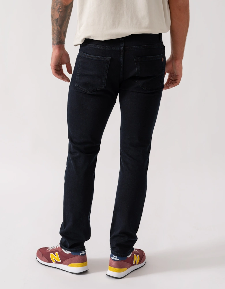 BOSS Orange Delaware Mens Slim-Fit Jeans in Blue Comfort-Stretch Denim  - Dark Blue 404