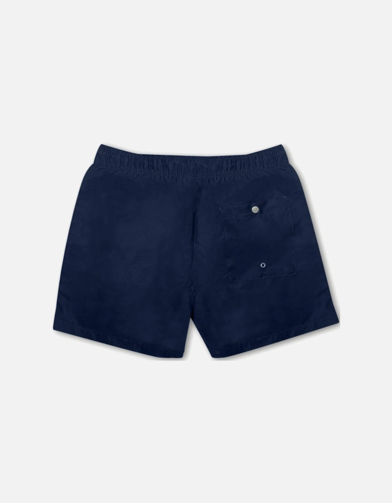 Men's Navy Ribbon Print Swim Shorts