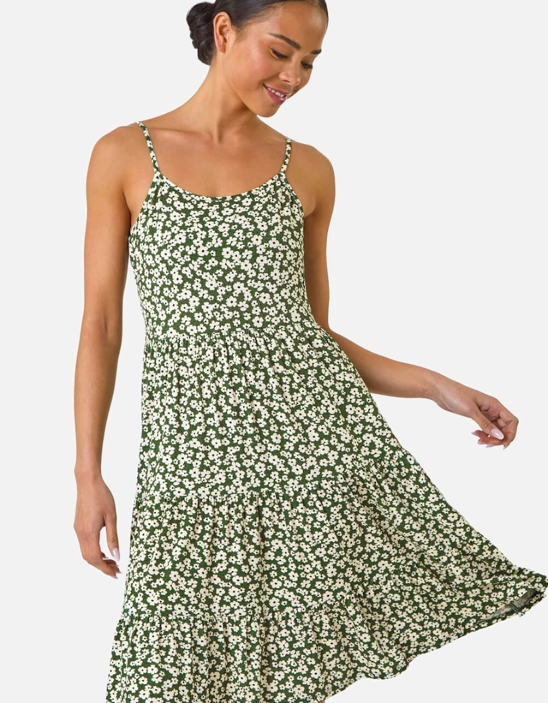 Petite Ditsy Floral Print Stretch Dress, 2 of 1