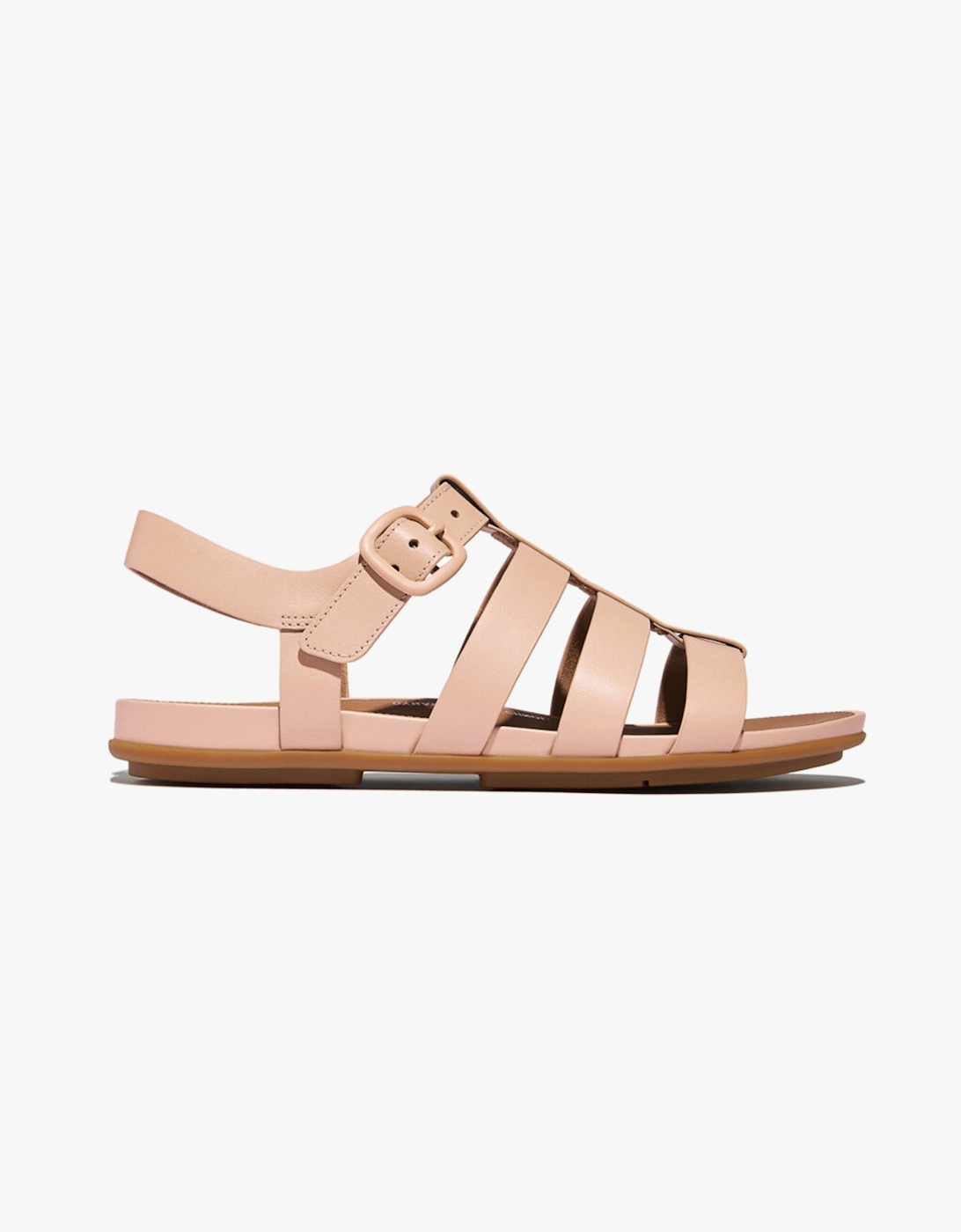 Women's FitFlop GRACIE RUBBER-BUCKLE Womens Fisherman Sandals Sandy Beige - Cream - Size: 3