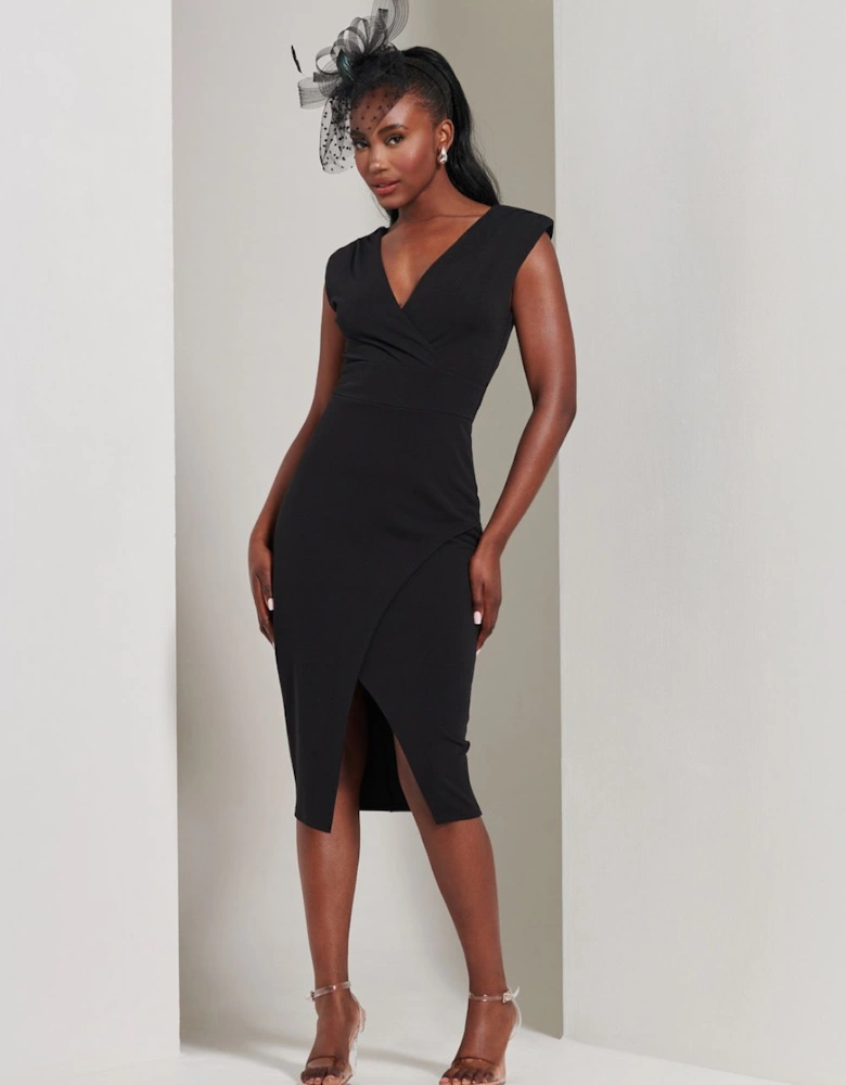 Yseult V-Neck Split Bodycon Dress