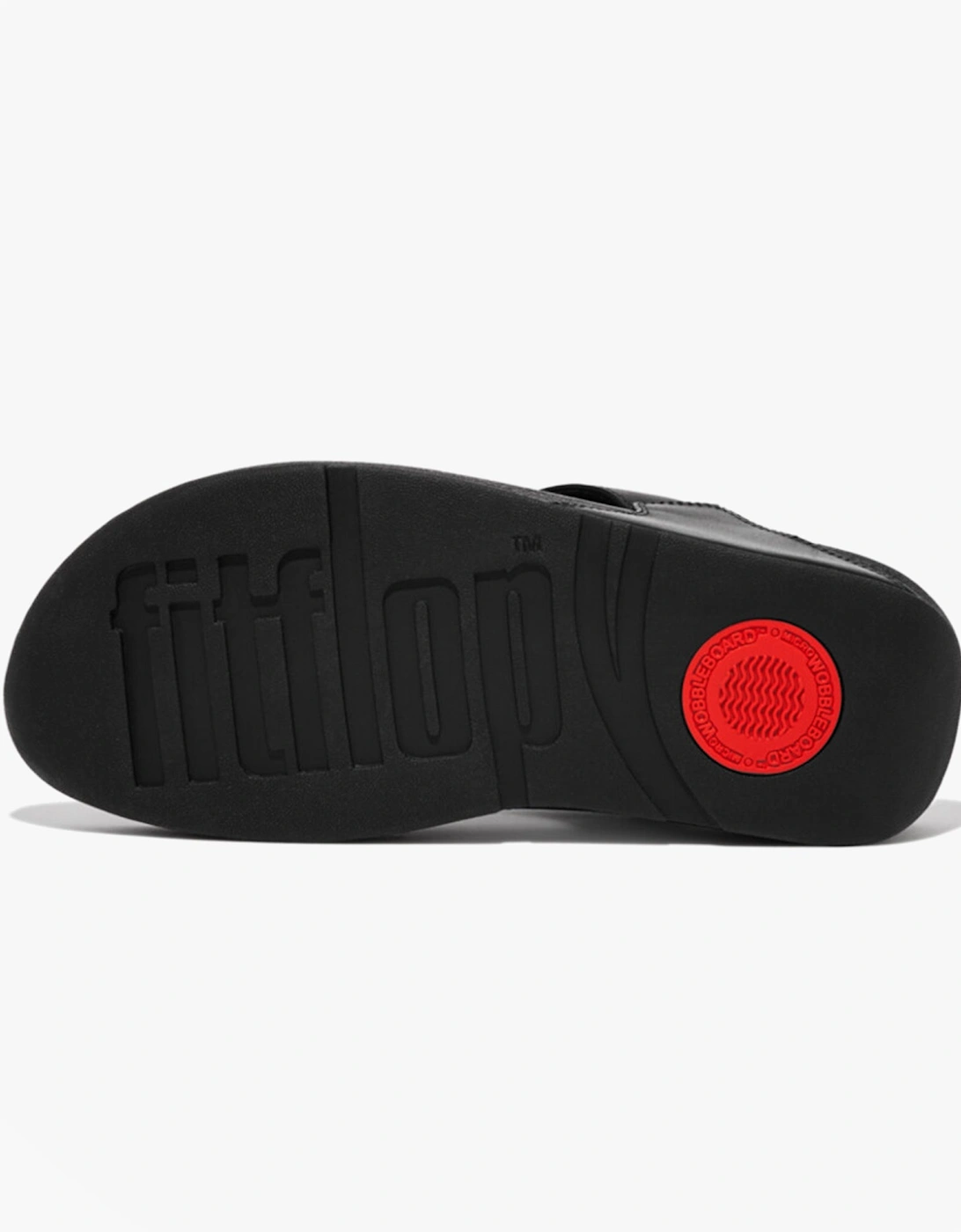 LULU Womens Leather Toe Post Sandals Black