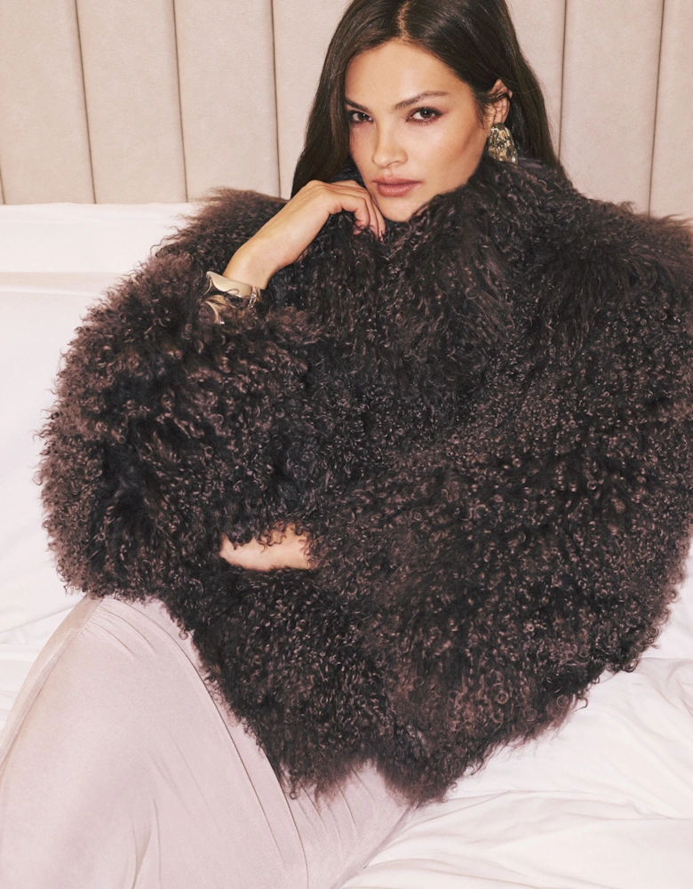 Mongolian Shearling Short Coat