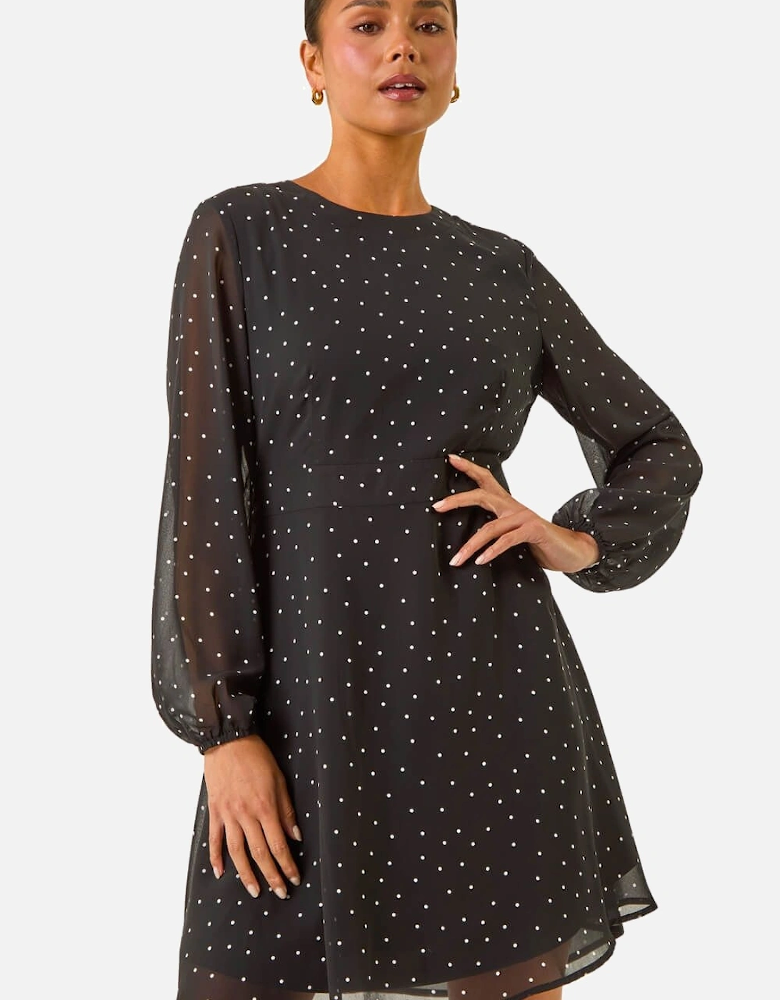 Petite Spot Print Dress, 2 of 1