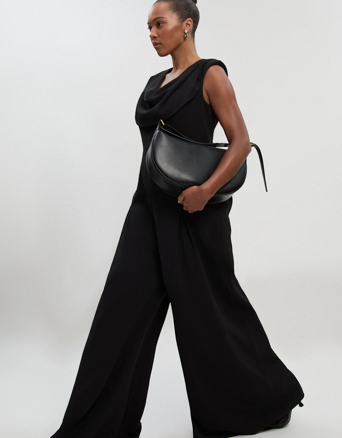 Plus Size Tailored Drape Wide Leg Jumpsuit, 2 of 1