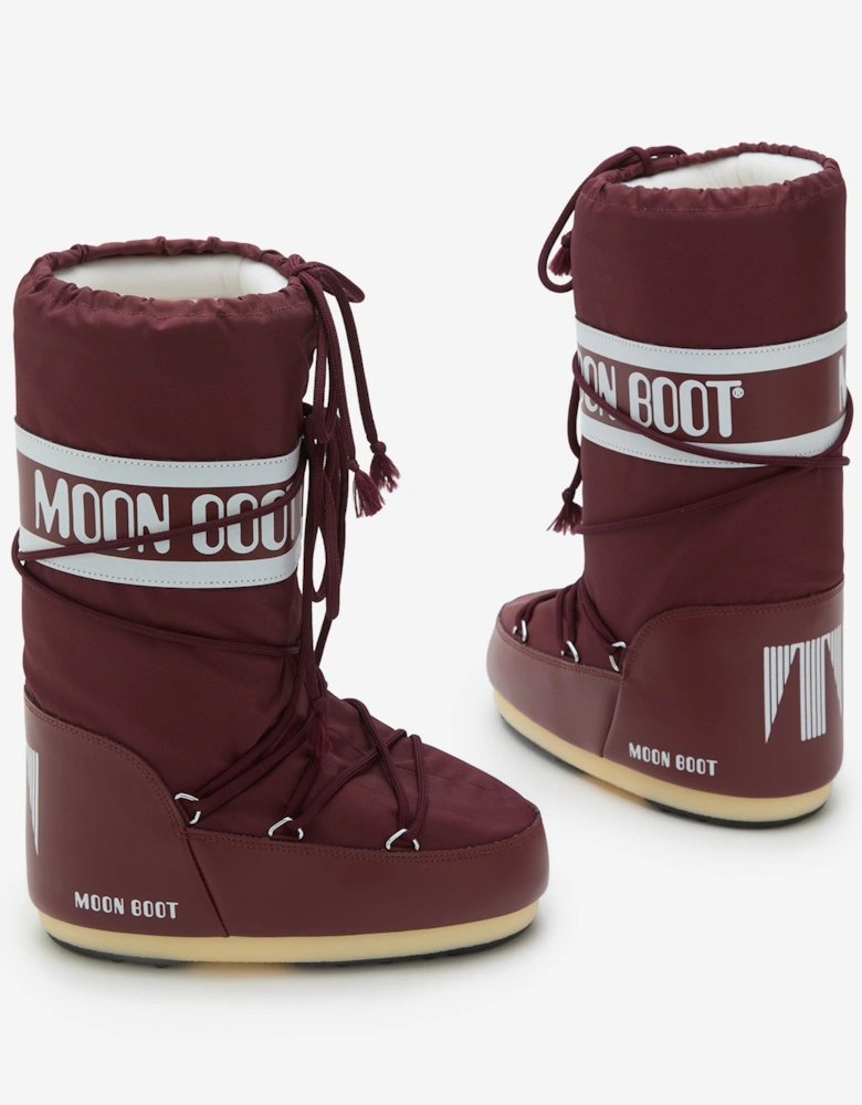 Moon Boot Kids Icon Boots in Red