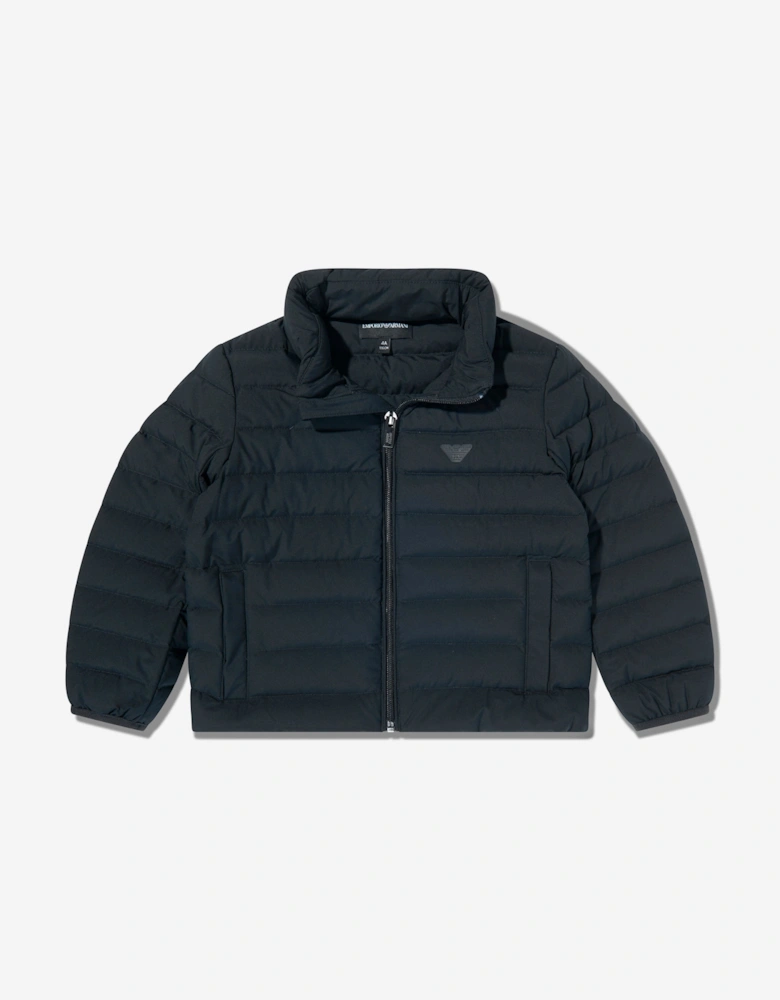 Boys Down Padded Puffer Jacket in Navy