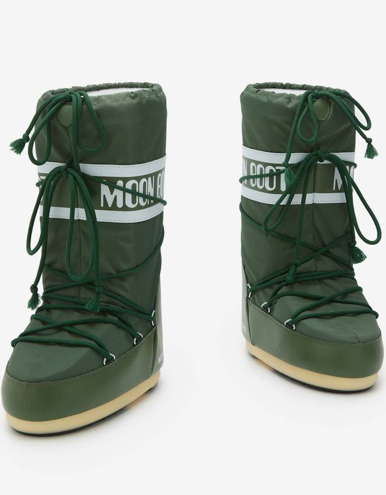 Moon Boot Kids Icon Boots in Green