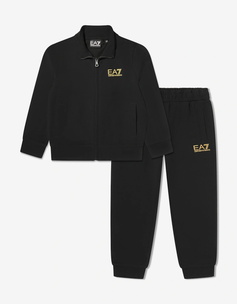 Emporio Armani Boys Train Core ID Tracksuit in Black