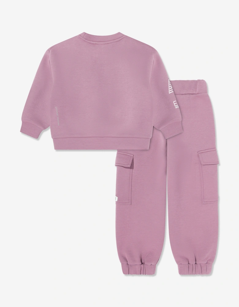 Emporio Armani Girls Natural Ventus Tracksuit in Pink