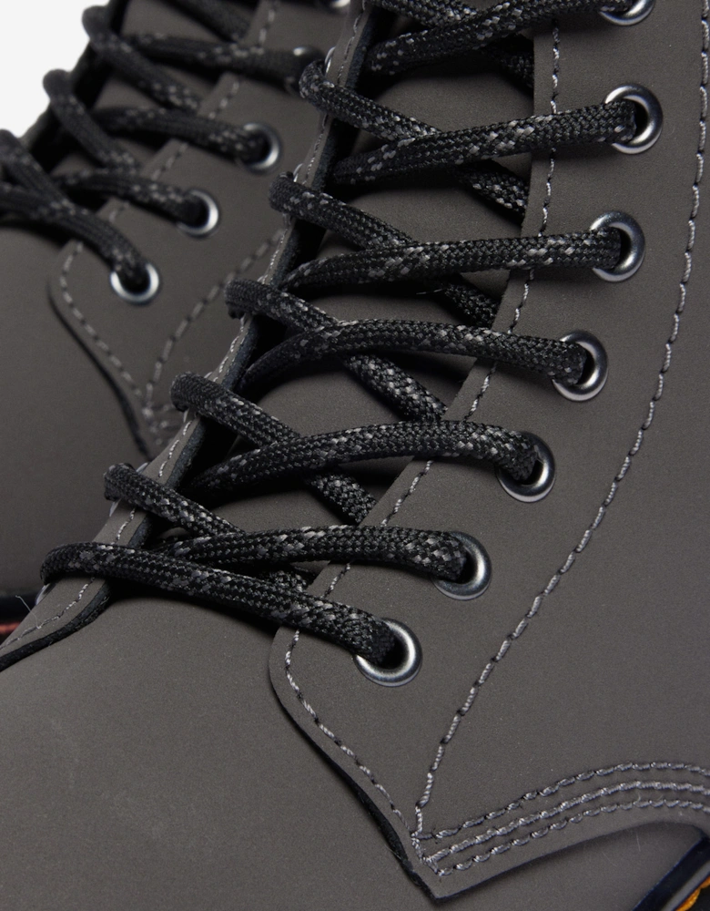 Kids 1460 Serena Faux Fur Lined Leather Boots in Grey