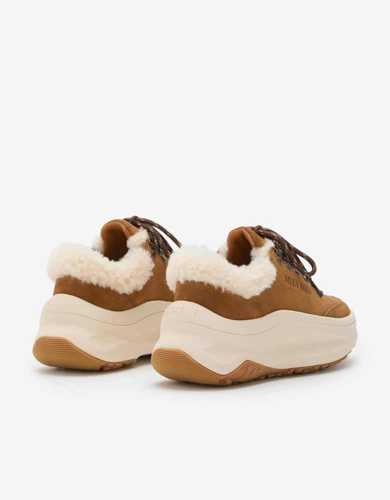Moon Boot Kids Moon247 City Shearling Trainers in Brown