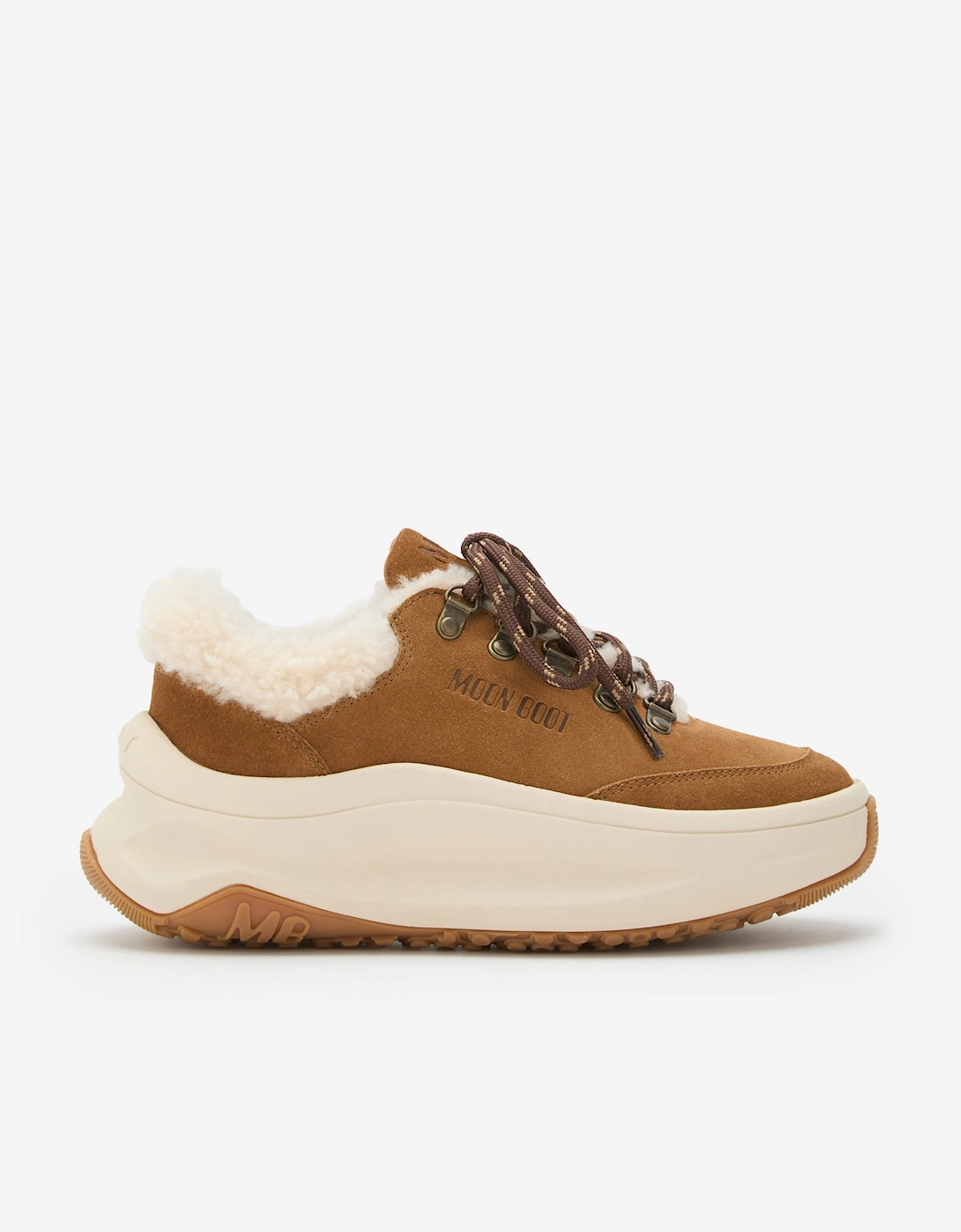 Moonboot Girl's Moon Boot Kids Moon247 City Shearling Trainers in Brown - Size: 7 (older)