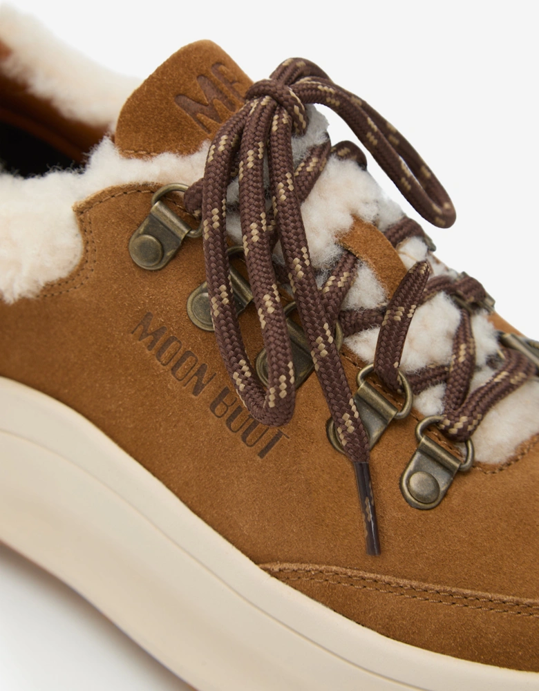 Moon Boot Kids Moon247 City Shearling Trainers in Brown
