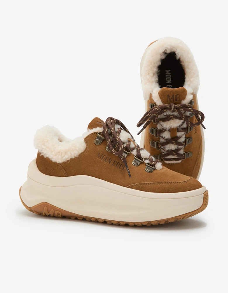 Moon Boot Kids Moon247 City Shearling Trainers in Brown