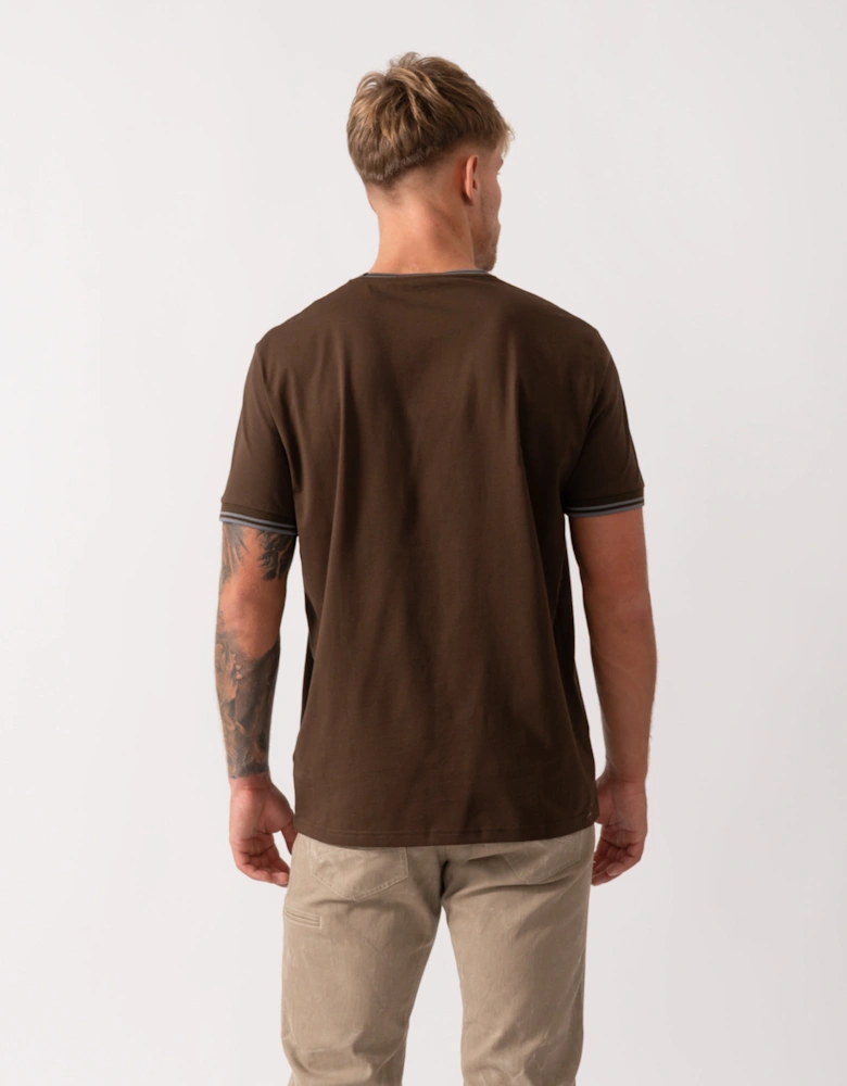 Mens Twin Tipped T-Shirt  - Burnt Tobacco/Stockport Blue 49A