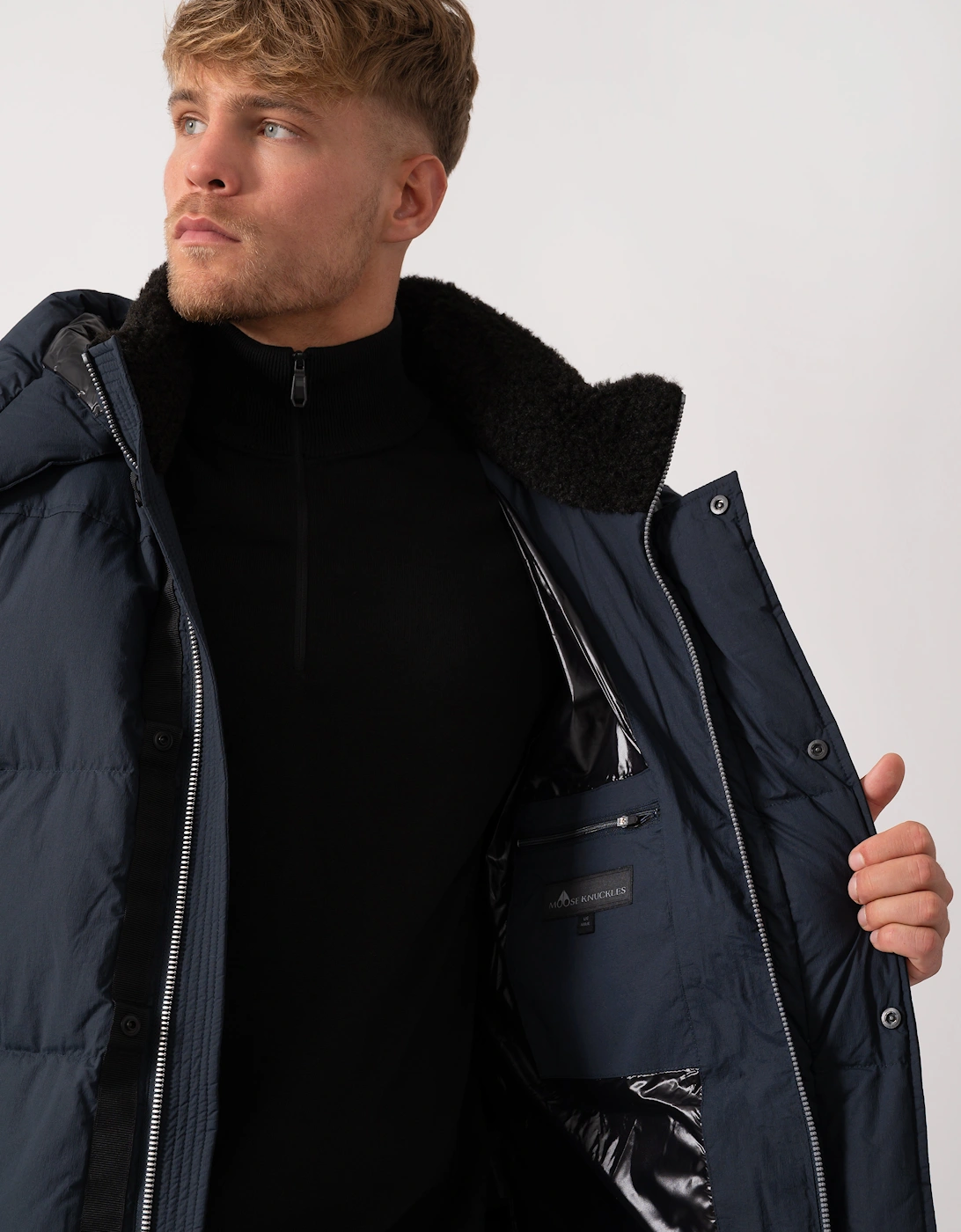 Everest 3Q Mens Puffer Jacket  - Navy 833