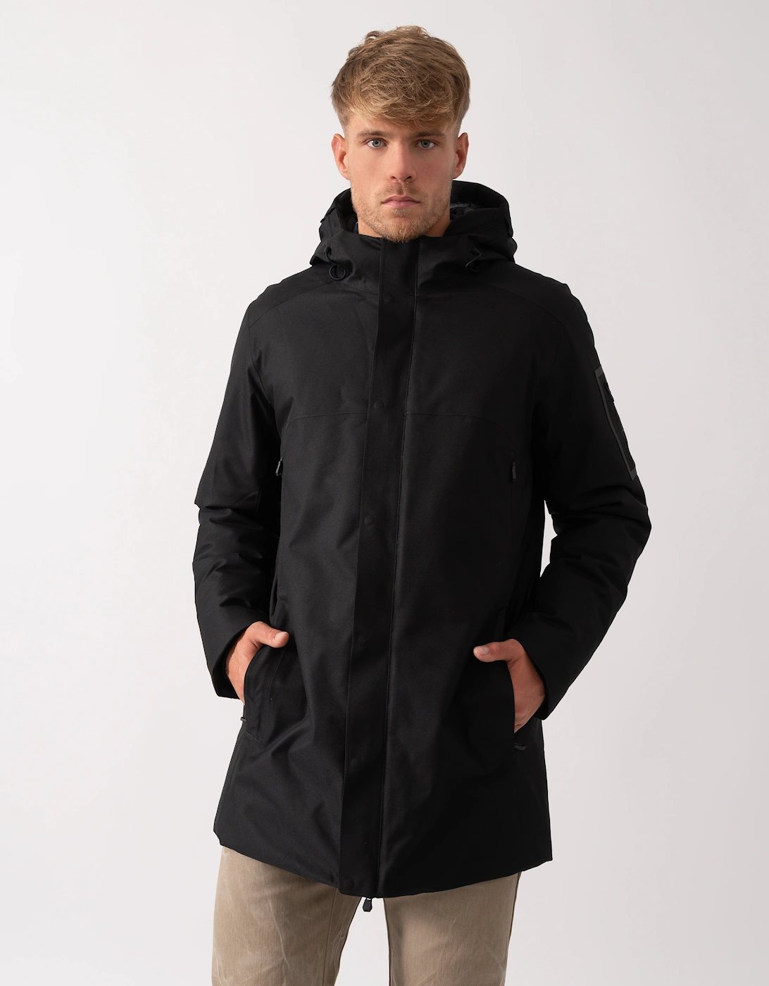 BOSS Green Hexatech Mens Parka - Black 001, 8 of 7