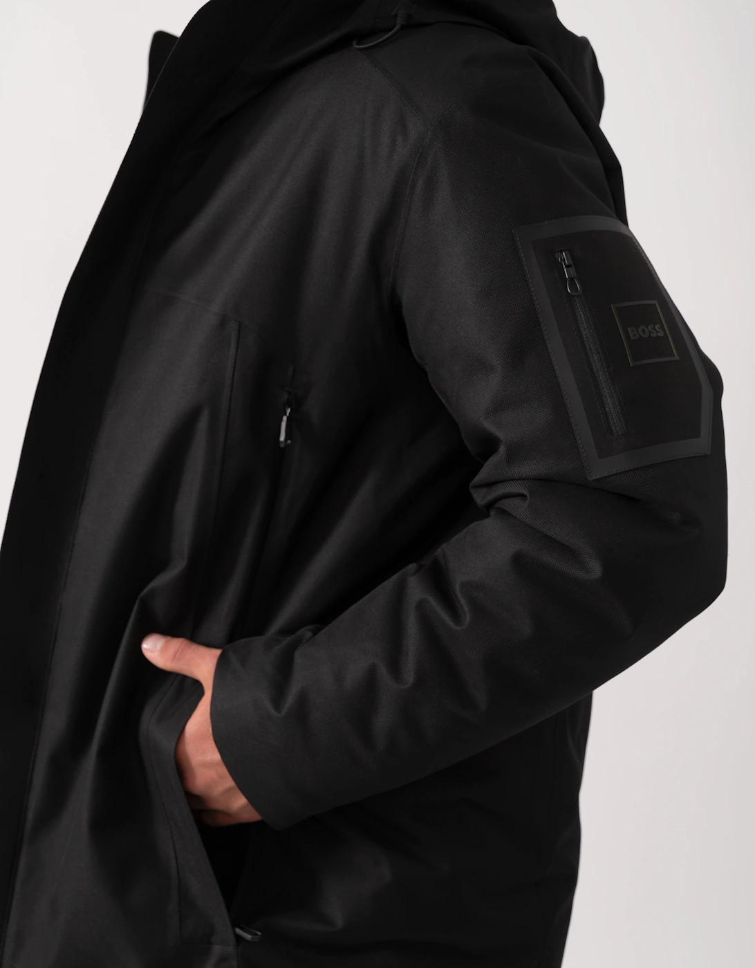 BOSS Green Hexatech Mens Parka - Black 001