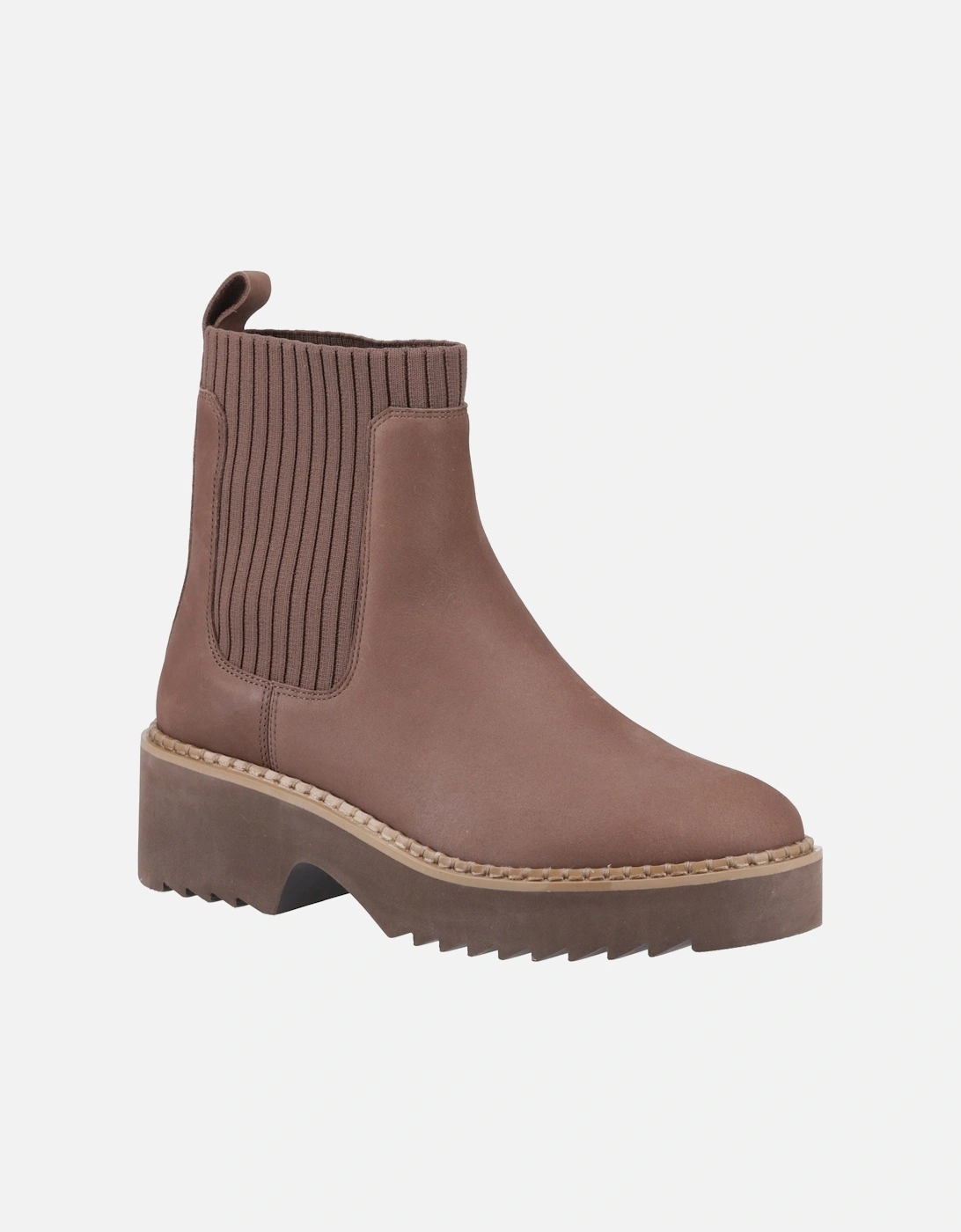 TOMS Women's TOMS Millie Leather Women's Oak Brown Heeled Ankle Boots