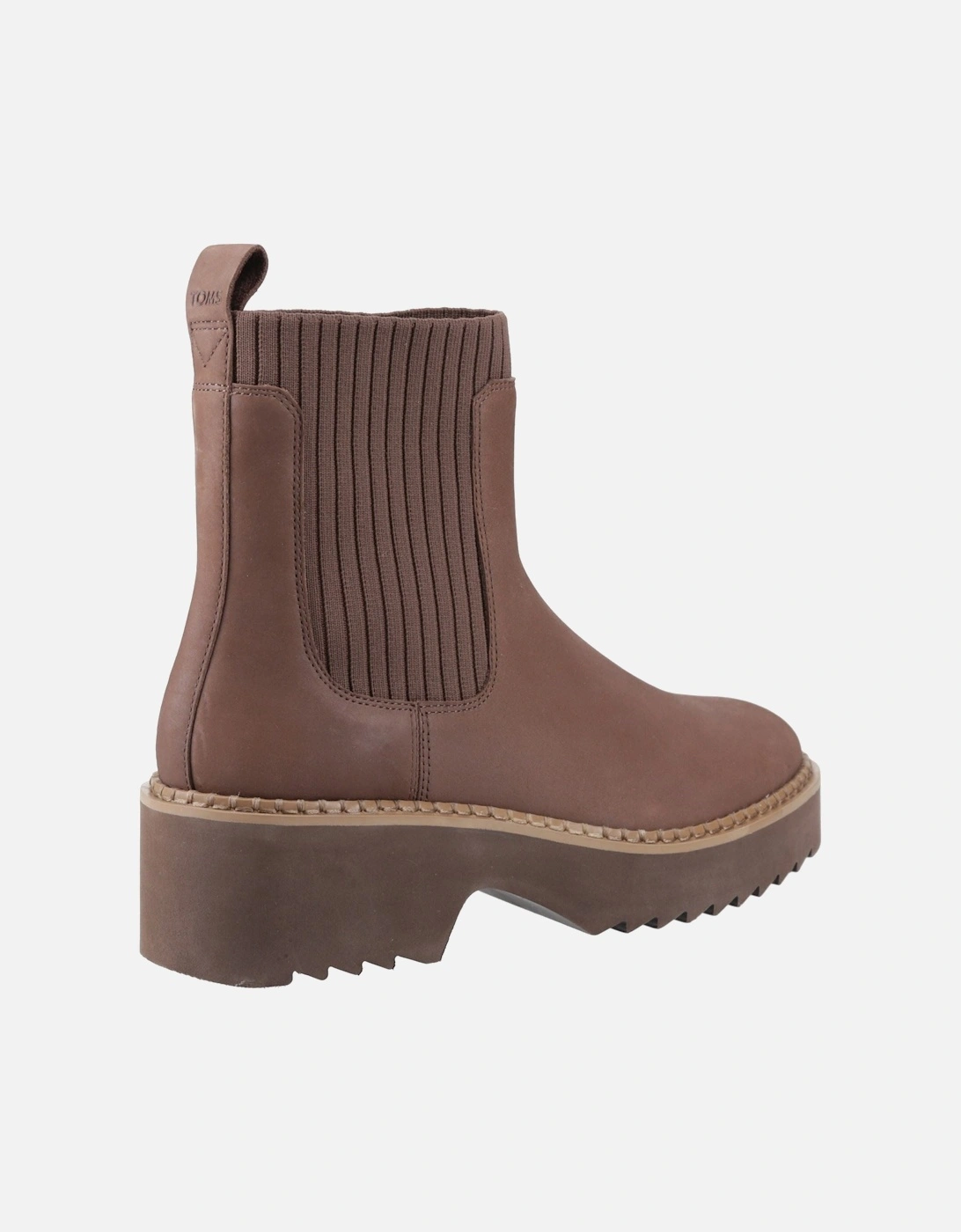 Millie Leather Women's Oak Brown Heeled Ankle Boots