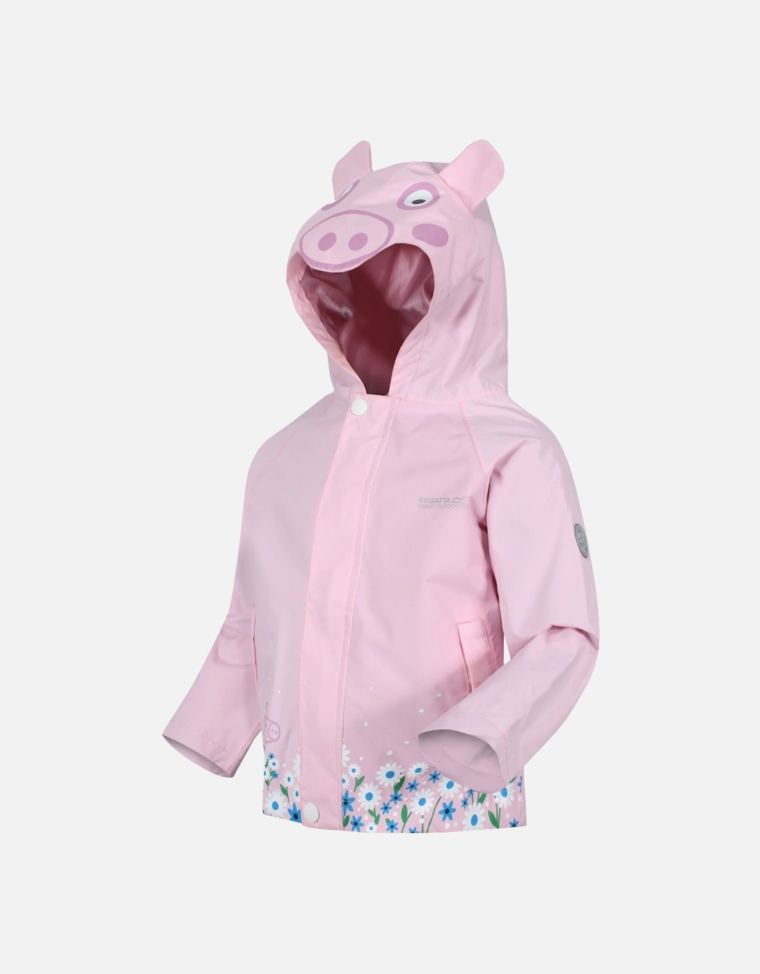 Childrens/Kids Peppa Pig Hooded Waterproof Jacket