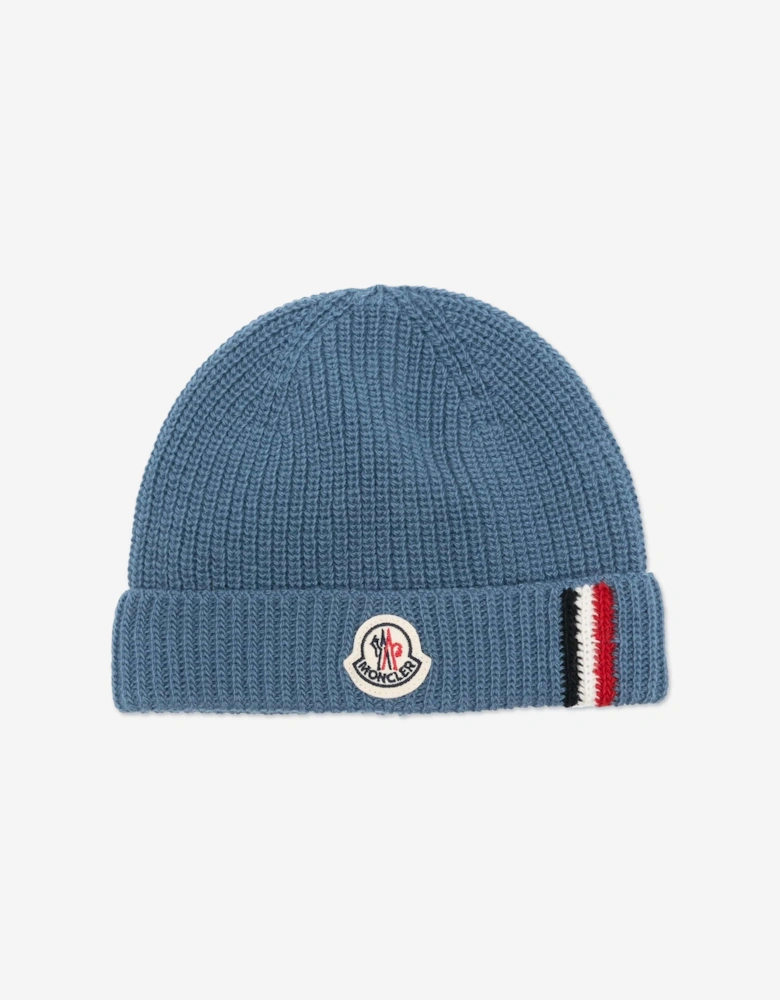 Enfant Baby Boys Wool Knit Beanie Hat in Blue