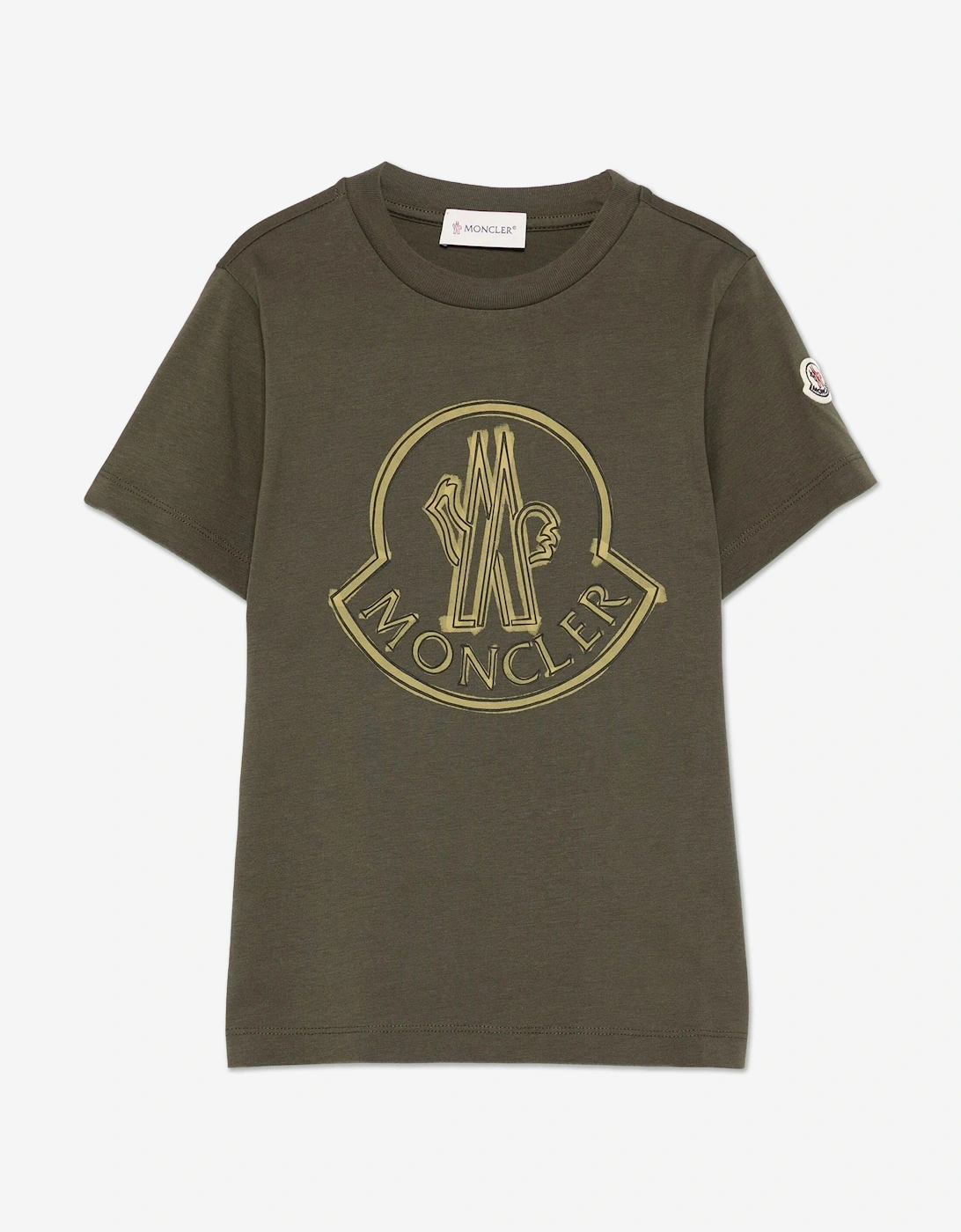 Enfant Boys Logo Print T-Shirt in Green, 5 of 4