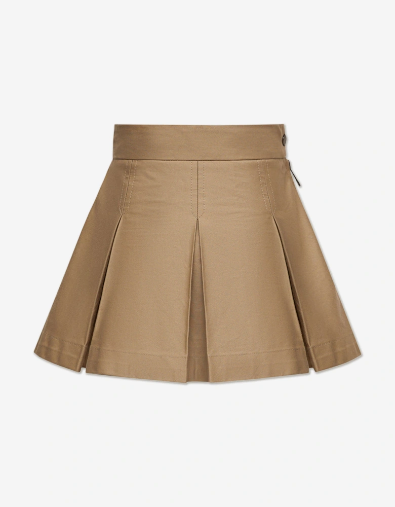 Enfant Girls Pleated Skirt in Beige