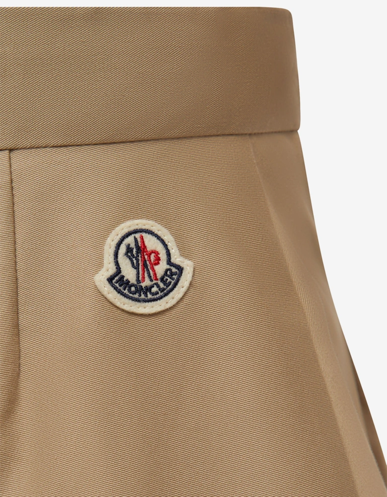 Enfant Girls Pleated Skirt in Beige