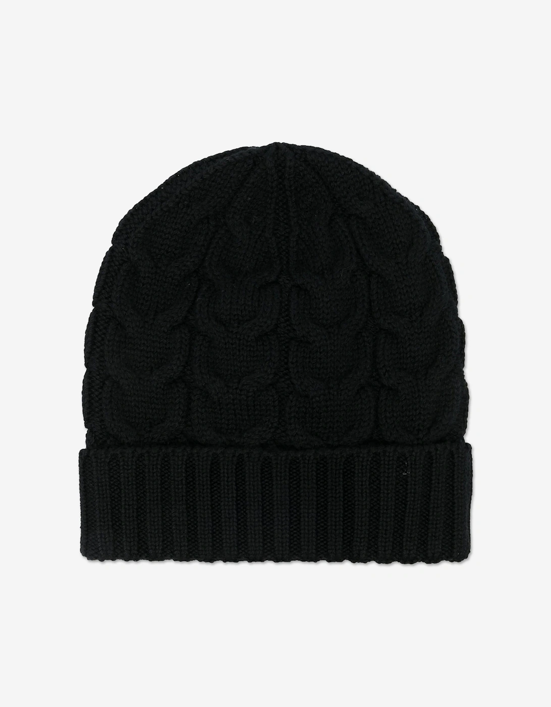 Enfant Boys Wool Knit Beanie Hat in Black
