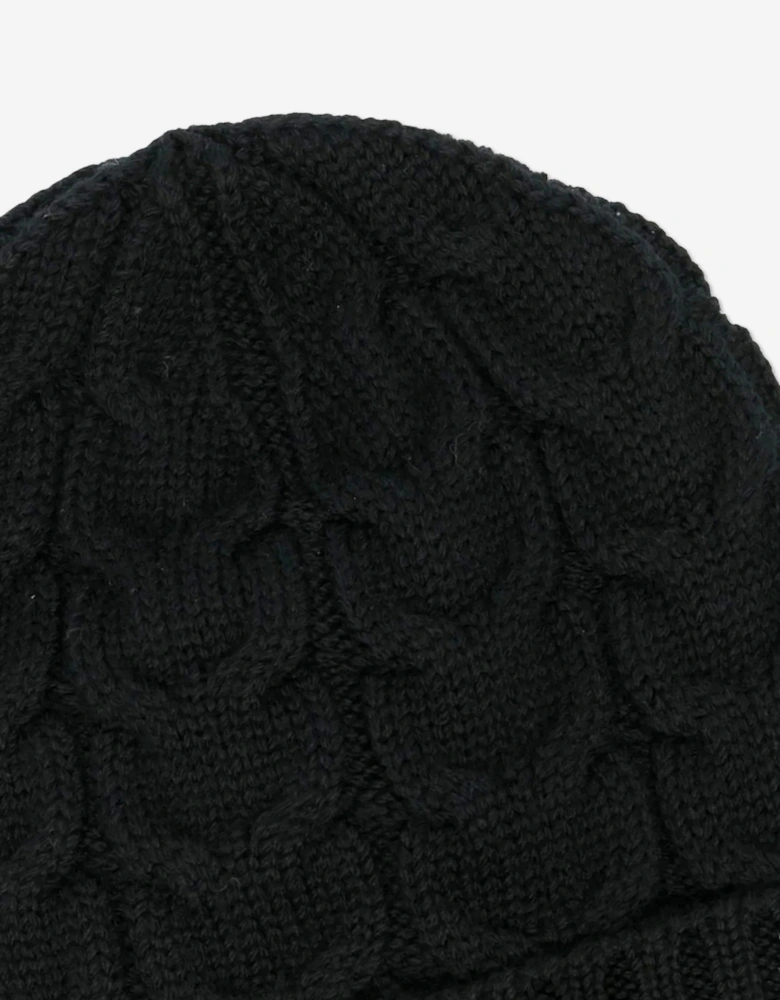 Enfant Boys Wool Knit Beanie Hat in Black