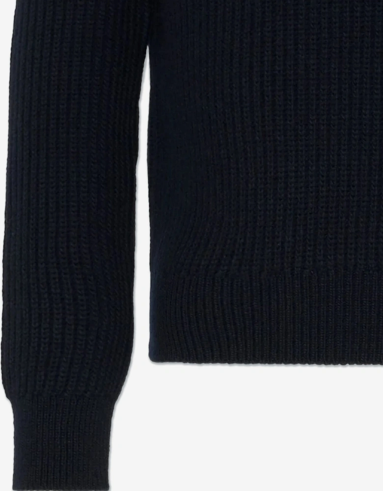 Enfant Boys Wool Logo Pocket Jumper in Navy