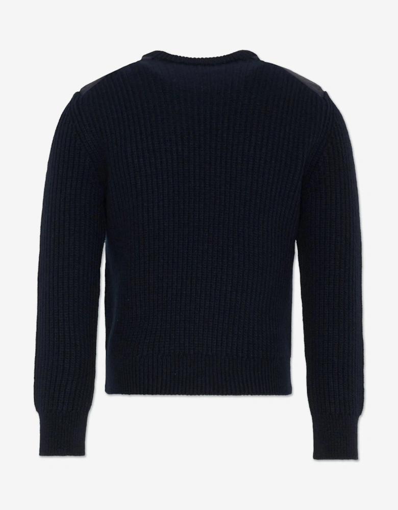 Enfant Boys Wool Logo Pocket Jumper in Navy