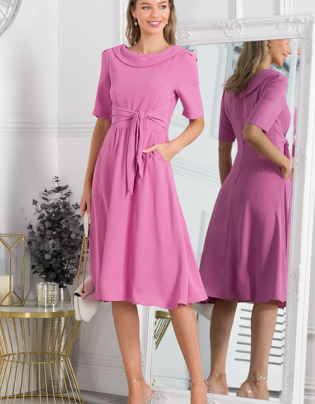 Gemma Belted Midi Dress, 2 of 1