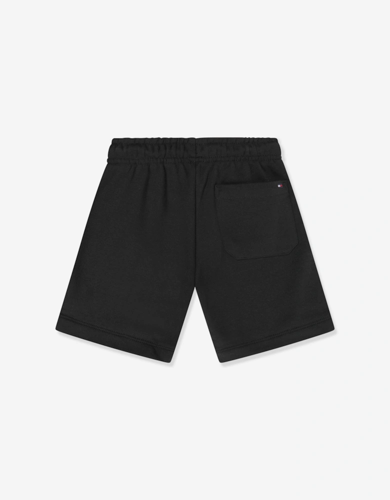 Boys Flag Sweat Shorts in Black