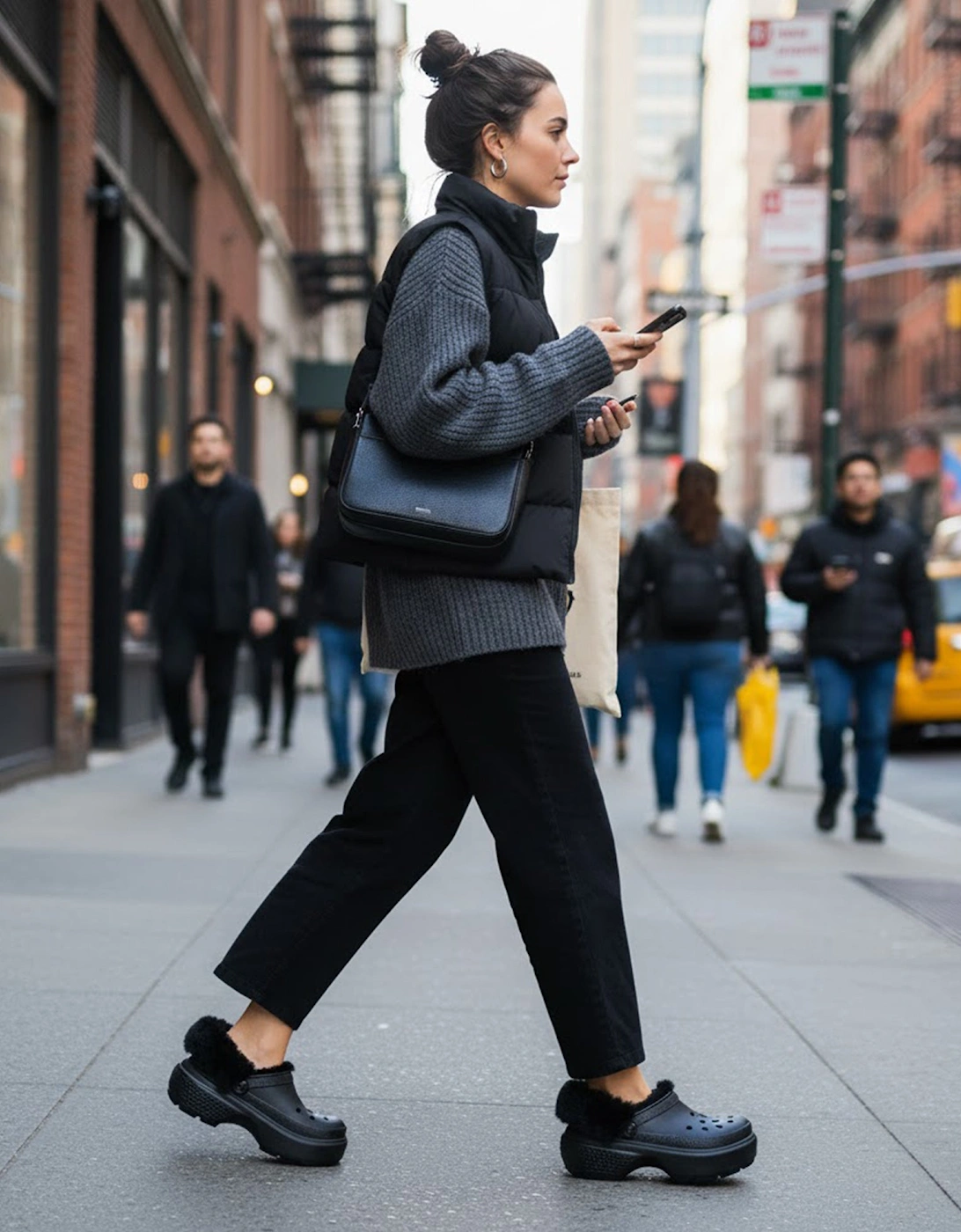 208546-001 STOMP LINED Womens Clogs Black