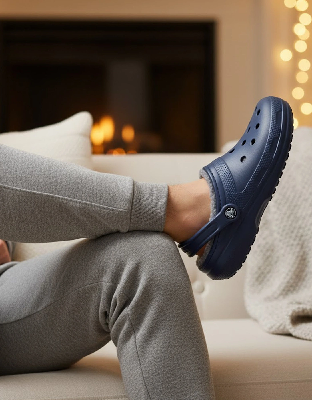 203591-459 CLASSIC LINED Unisex Clogs Navy/Charcoal