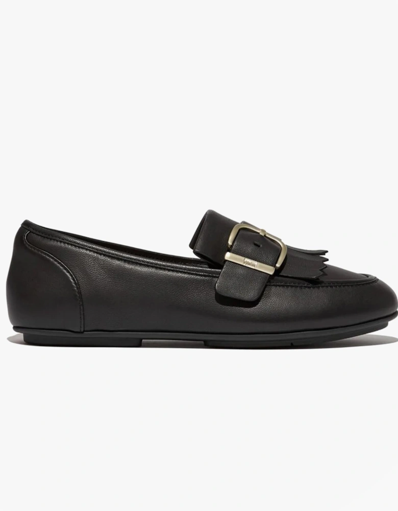 ALLEGRO FRINGE BUCKLED Womens Loafers Black