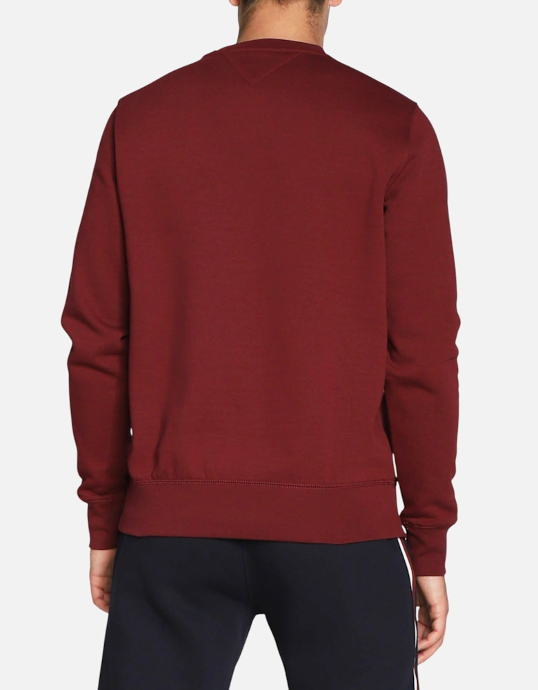 Mens Fleece Sweatshirt Embroidered Logo Pullover Crew Neck Jumper