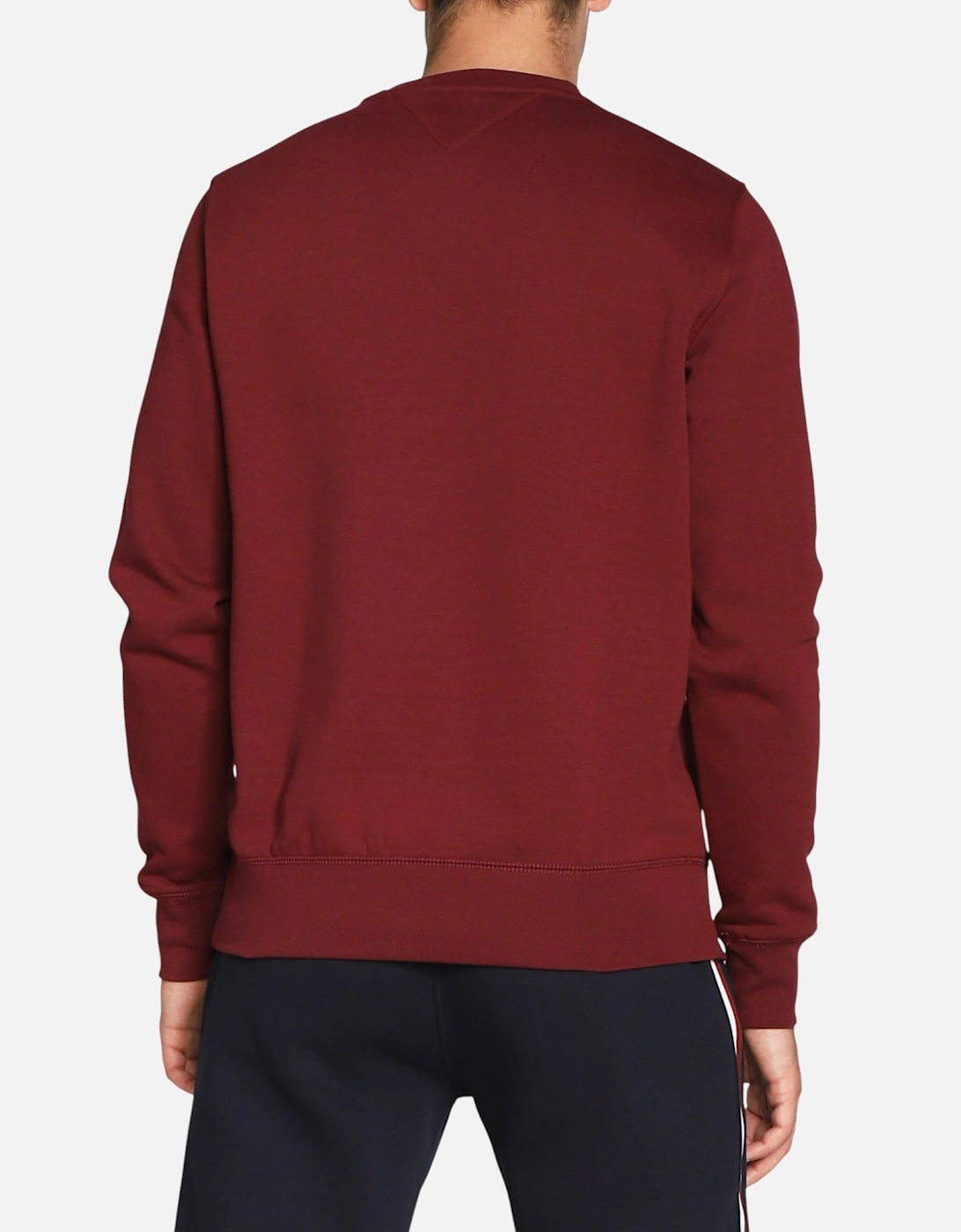 Mens Fleece Sweatshirt Embroidered Logo Pullover Crew Neck Jumper