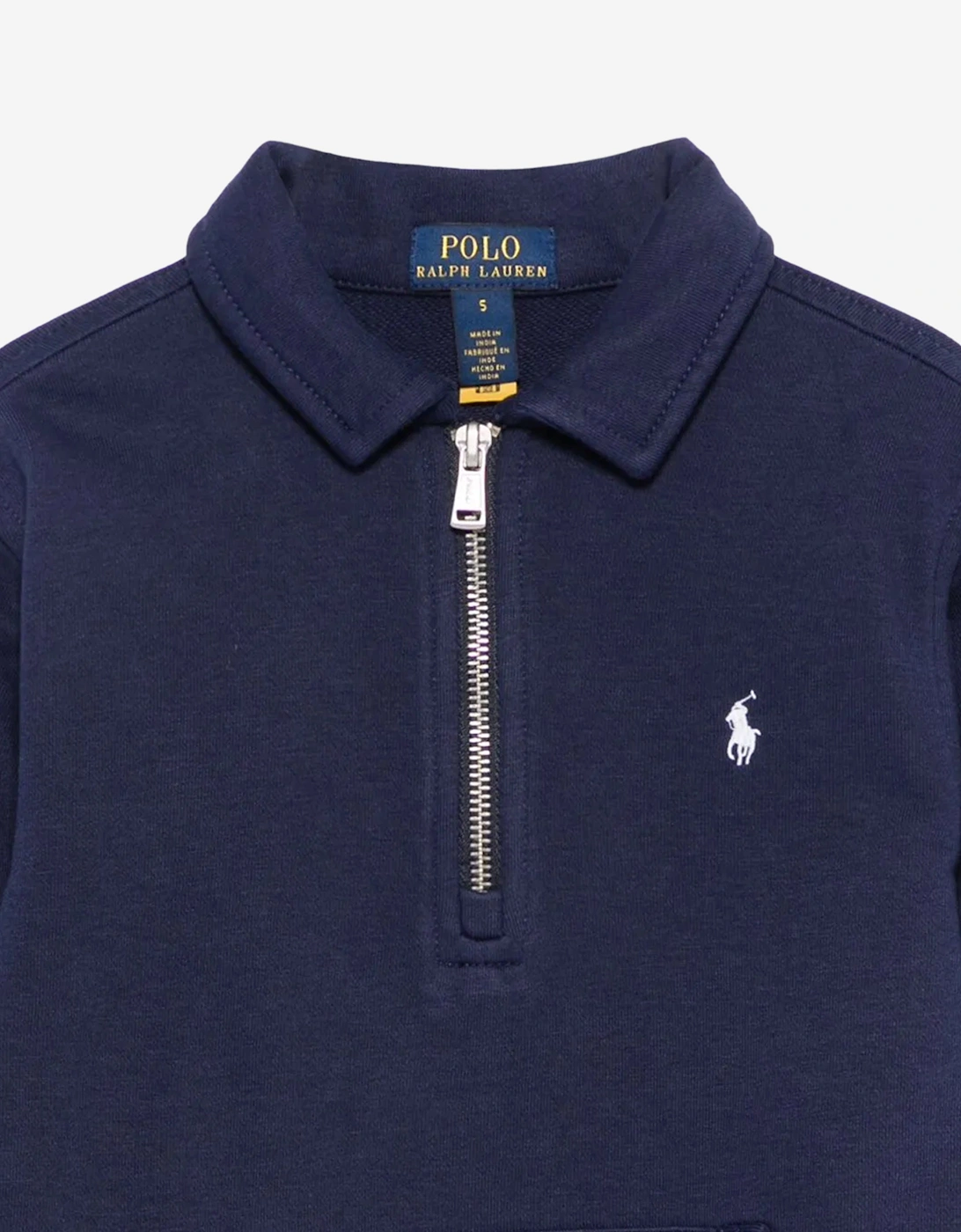 Boys Half Zip Sweatshirt in Navy
