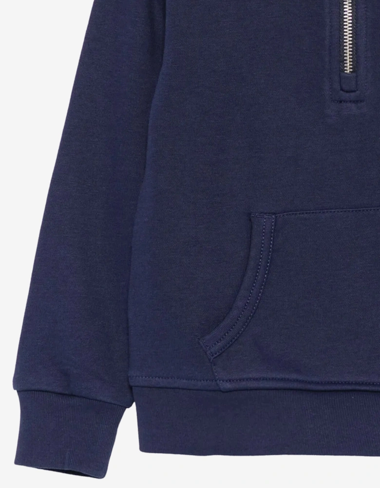Boys Half Zip Sweatshirt in Navy