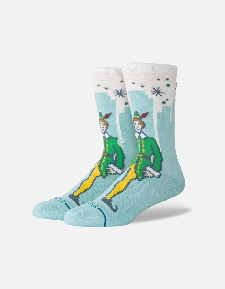 Unisex Big City Elf Christmas Crew Socks