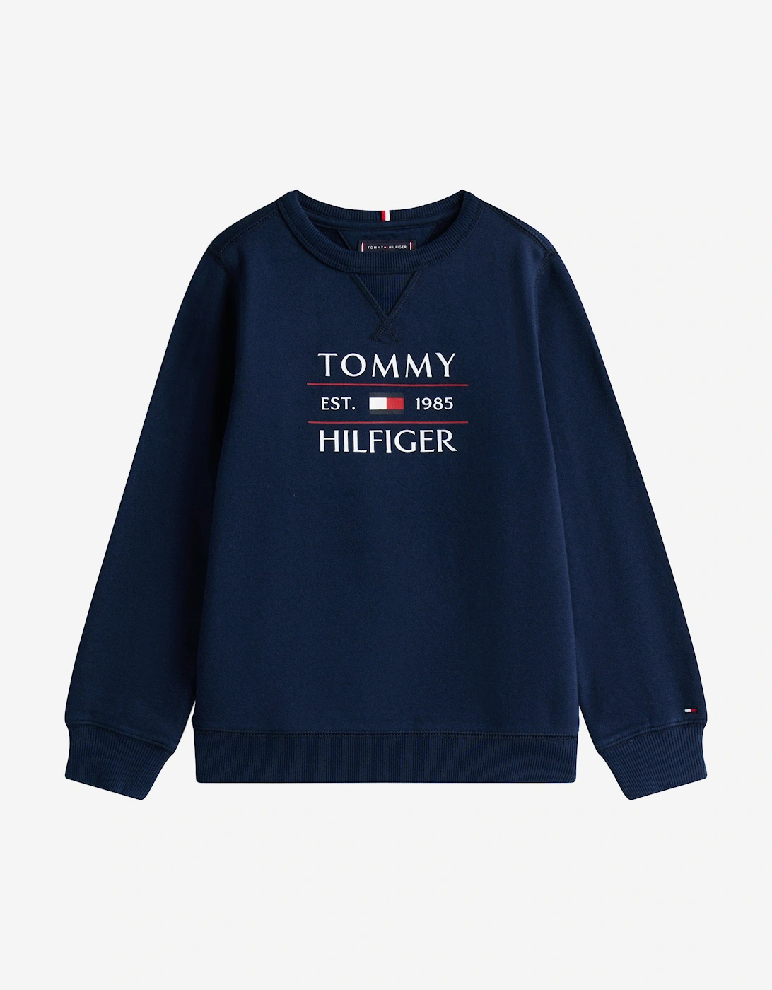 Boys Tommy Flag Sweatshirt in Navy, 5 of 4