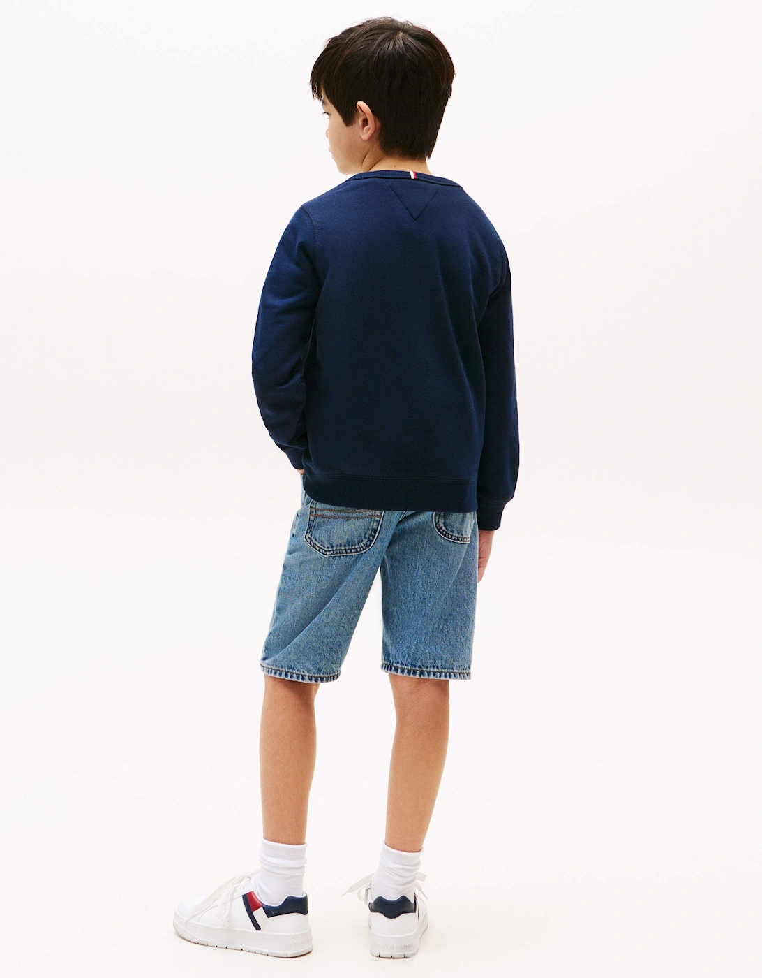 Boys Tommy Flag Sweatshirt in Navy
