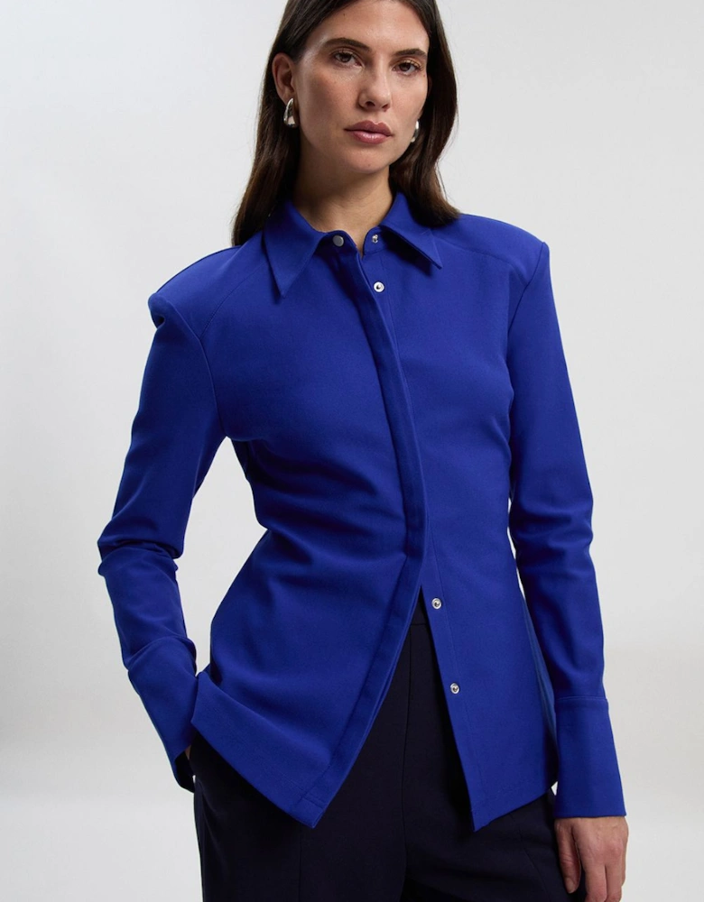 Ponte Power Shoulder Shirt