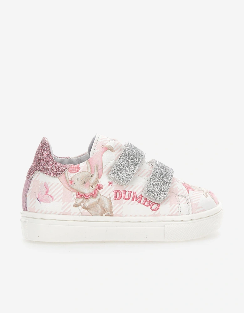 Girls Disney Dumbo Glitter Trainers in Pink