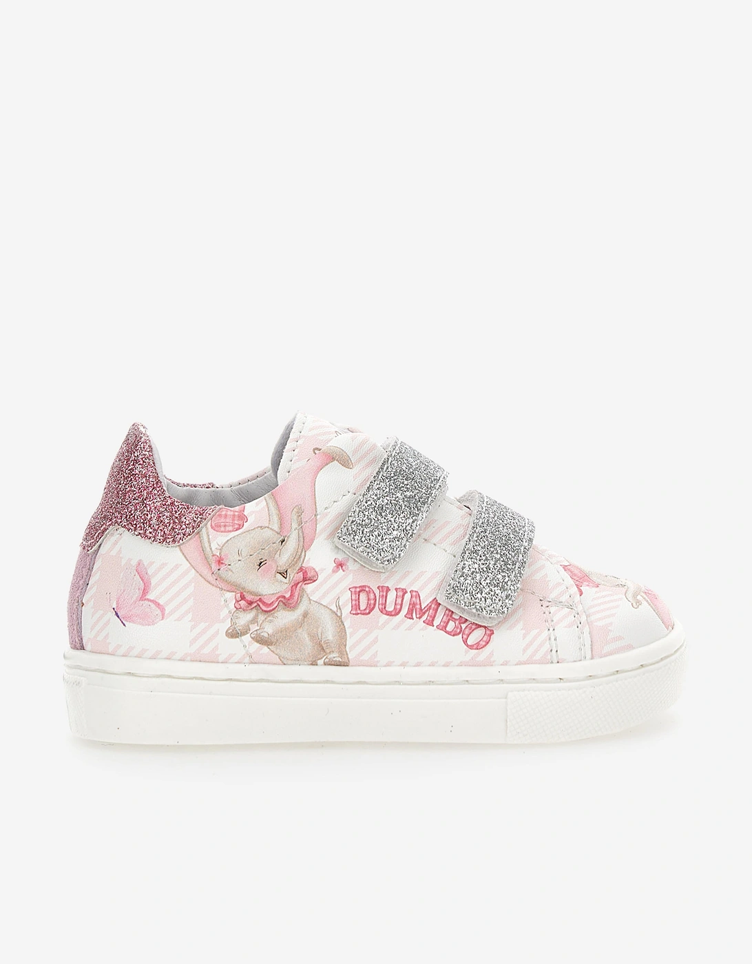 Girls Disney Dumbo Glitter Trainers in Pink, 6 of 5
