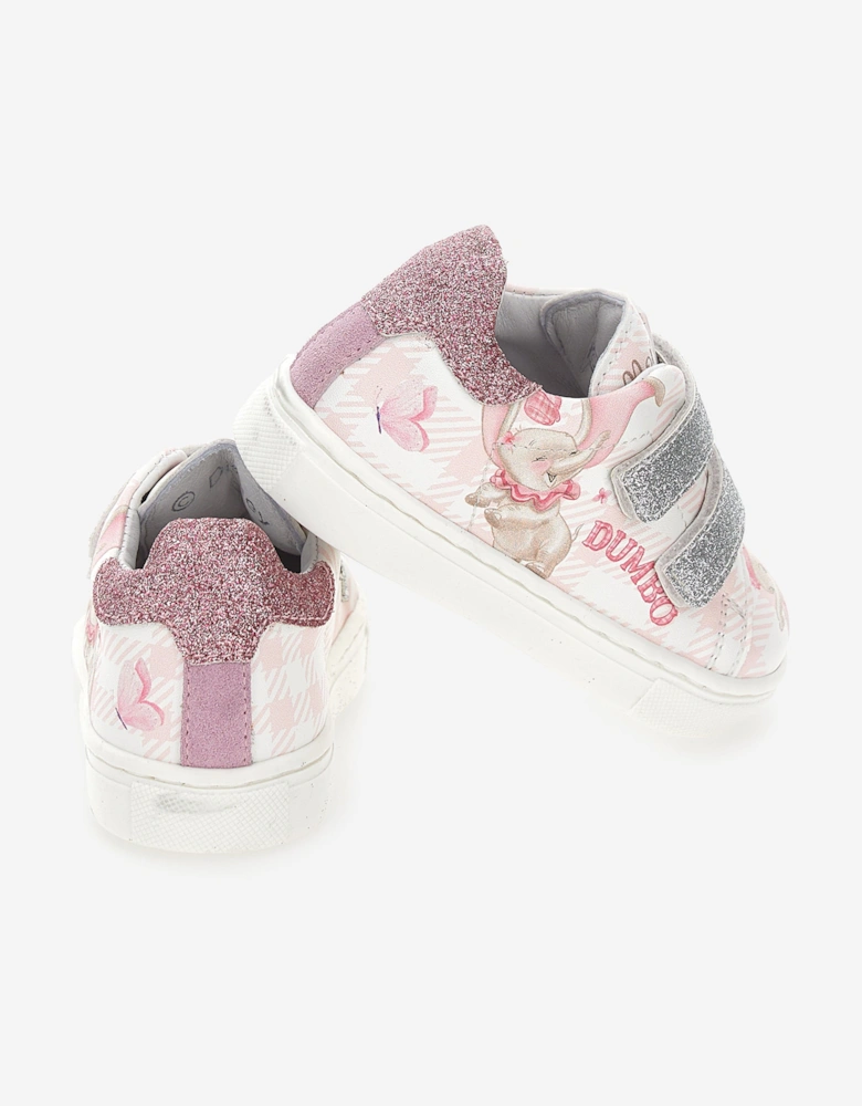 Girls Disney Dumbo Glitter Trainers in Pink